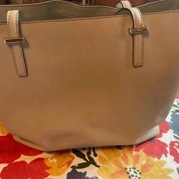 Kate Spade large perfect tote light grey gray taupe zip top - Picture 3 of 6